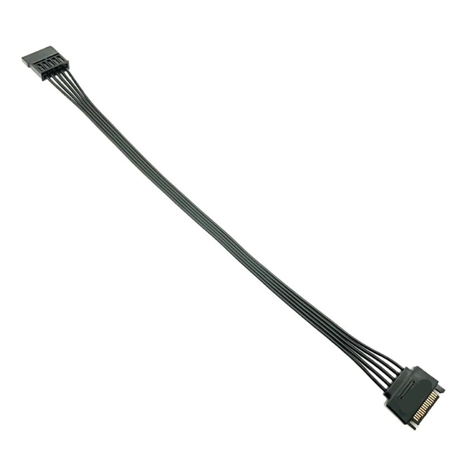 Generico Maschio SATA a 15 pin con maniche singole nero da 30 cm