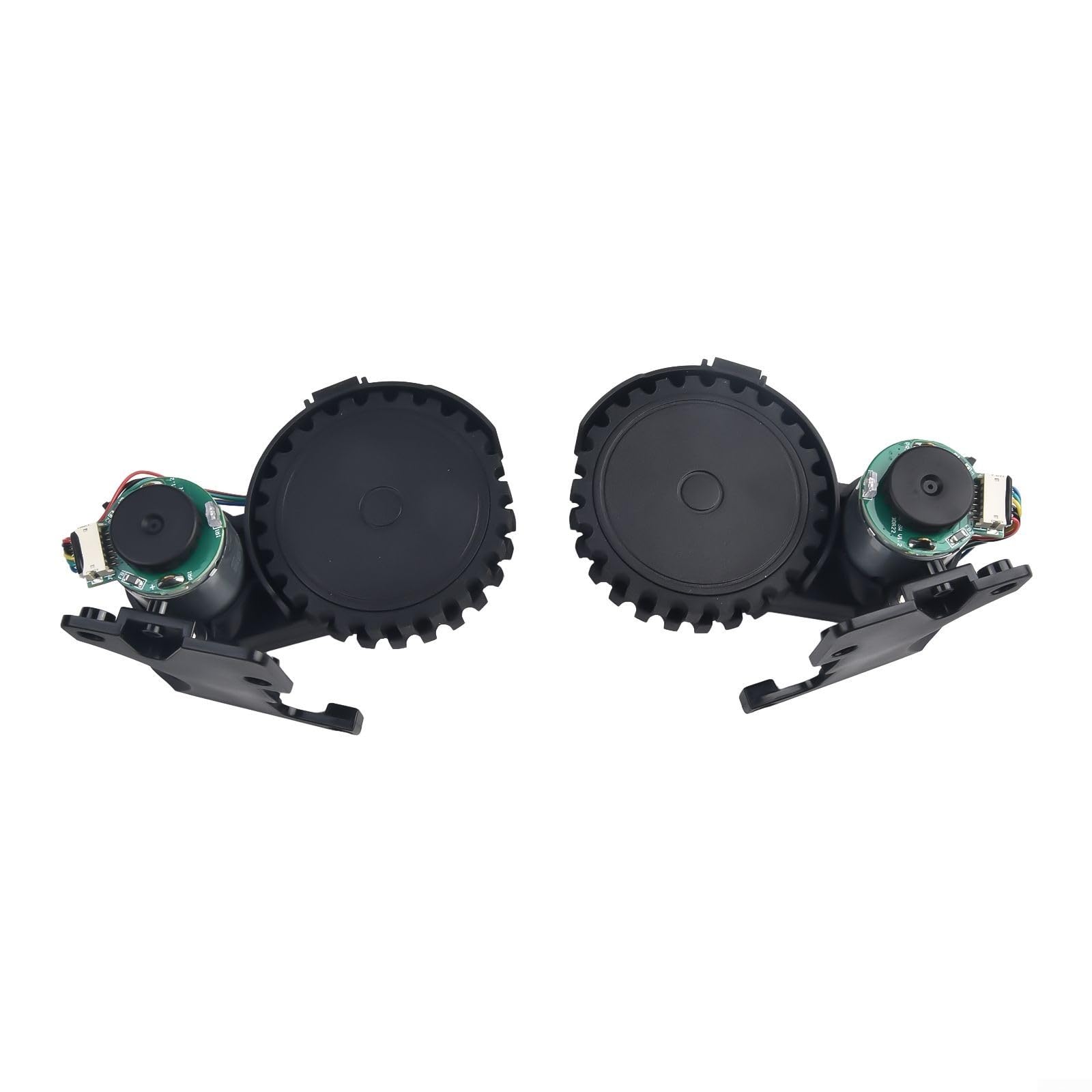 Rueda motorizada de repuesto para Lefant para M210 M213 Robot Aspirador Piezas de repuesto Accesorios Negro (rueda derecha+rueda izquierda)