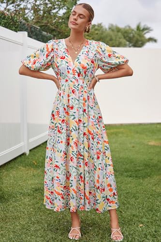 Image of Maxigerui Women's Summer Floral Maxi Dress Spring Wedding Guest Dress 2026