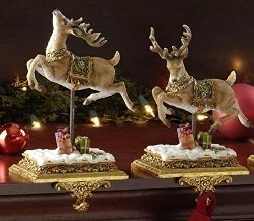 Roman Joseph Studio Reindeer Christmas Stocking Holders Set of 2