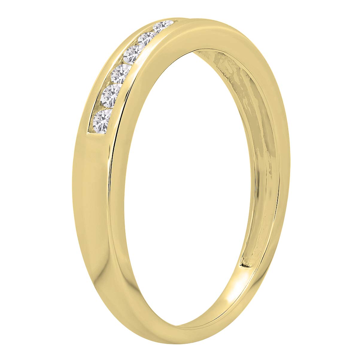 DazzlingRock Collection 10 quilates oro amarillo redonda H-I Diamante cultivado en laboratorio