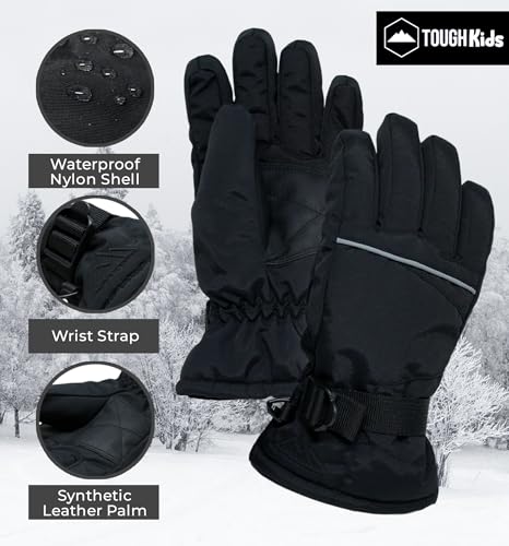 Tough Outdoors Kids Snow Gloves - Ski & Snowboarding Waterproof Insulated Winter Gloves for Girls, Boys & Toddlers3