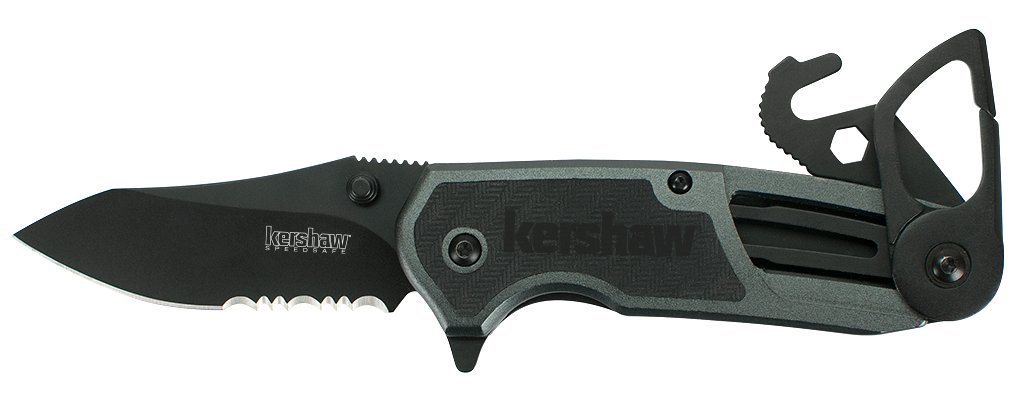 - Kershaw Funxion EMT Assisted Opening Knife (3" Black Serr) 8100GRYST