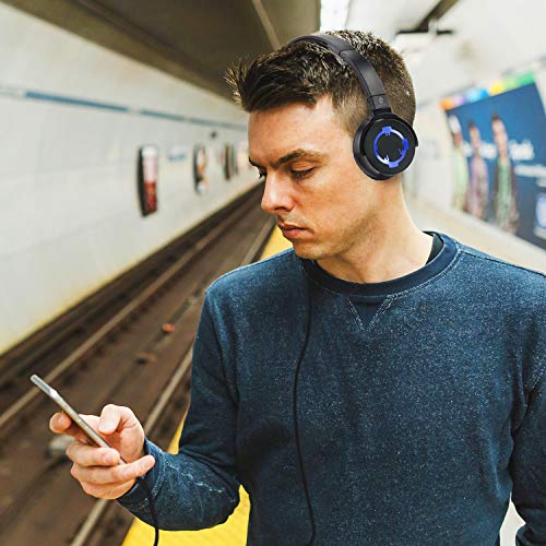 ALTEAM-New-Hi-Res-On-Ear-Overhead-Stylish-Lightweight-Foldable-Portable-Wired-Headphones-with-Mic