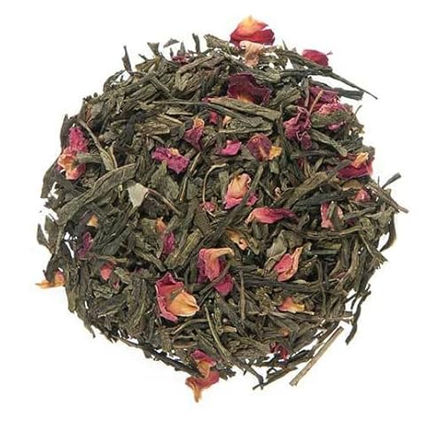 Denise's Fine Tea, USDA Organic, Sencha Kyoto Cherry Rose, Flavored Green Tea, High Antioxidant, Loose Leaf (100g)