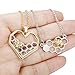 ORAZIO 2PCS Stainless Steel Beehive Bee Hive Honey Bee Necklace Hexagon Honeycomb Heart Pendant Necklace