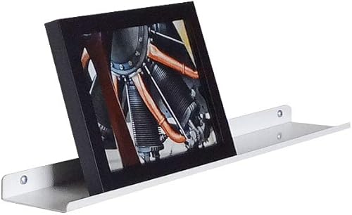 Repisa flotante, estante para fotos, repisa artística, muy duradera y fabricada en los Estados Unidos (blanco, 18 pulgadas)