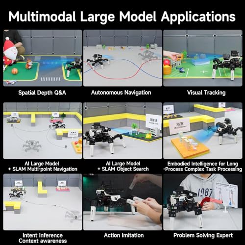 Image of Yahboom ROS2 Robotics Programming Develop Six-Legged Robots Raspberry Pi AI Large Model Voice Module, LiDAR, Servos,Supports SLAM Mapping Navigation