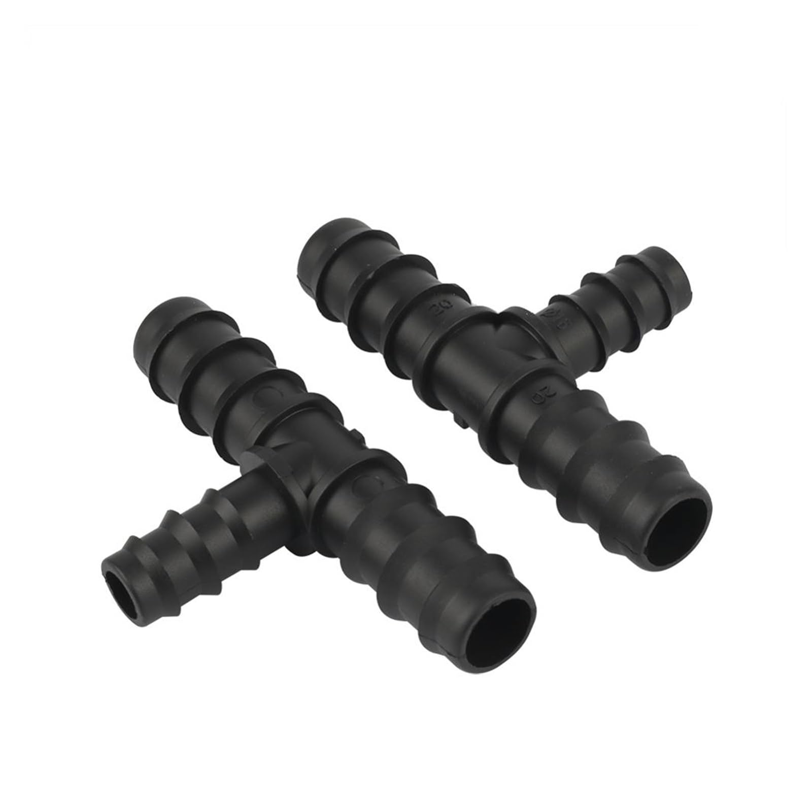 Tees for tuberías, juntas roscadas, paquete de 10, te reductora PP negro 20mm a 16mm for manguera jardín
