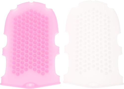 Cepillo para guantes de ducha, cepillo de masaje corporal de silicona, para frotar, guantes de limpieza corporal, 2 unidades (color al azar)