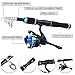 YONGZHI Kids Fishing Ice Fishing Pole, Portable Telescopic Rod and Reel Combo Kit - with Spincast Fishing Reel Tackle Box for Boys, Girls, Youth