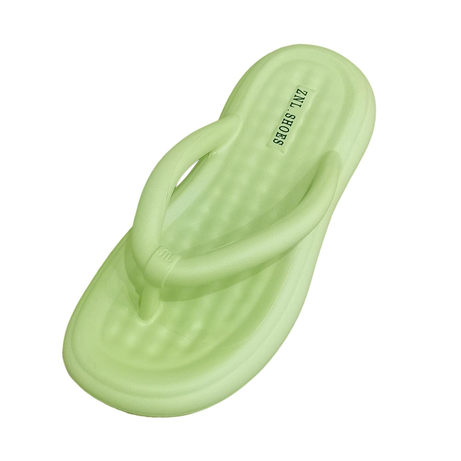 MERISHOPP Women Sandals Thick EVA Waterproof Beach Sandals for Swimming Outdoor Ladies 40-41 Green-image-31