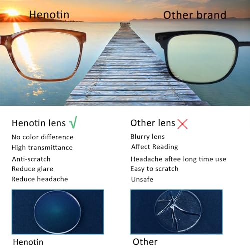 Image of Henotin 4 Pack Ladies Reading Glasses Blue Light Blocking Spring Hinge Readers Anti Eyestrain Computer Eyeglasses (Multicolor-3, 2.25)