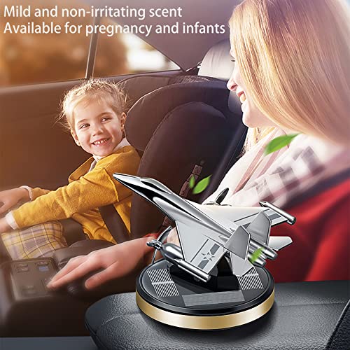 Image of Warplane Car Air Freshener | Rotating Solar Car Freshener, Airplane Car Perfume, Propeller Design, Long-Lasting Fragrance