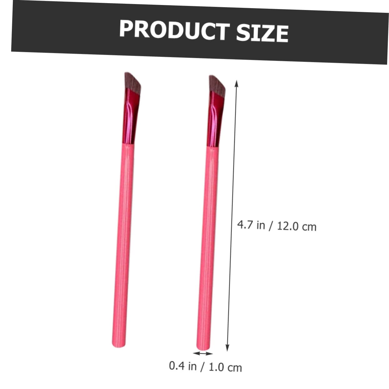 FRCOLOR 2pcs Angled Brow Makeup Brush for Women Precision Eyebrow Tools Durable Cosmetics Brush for Eyebrow Powder and Mascara Lightweight and Portable Design