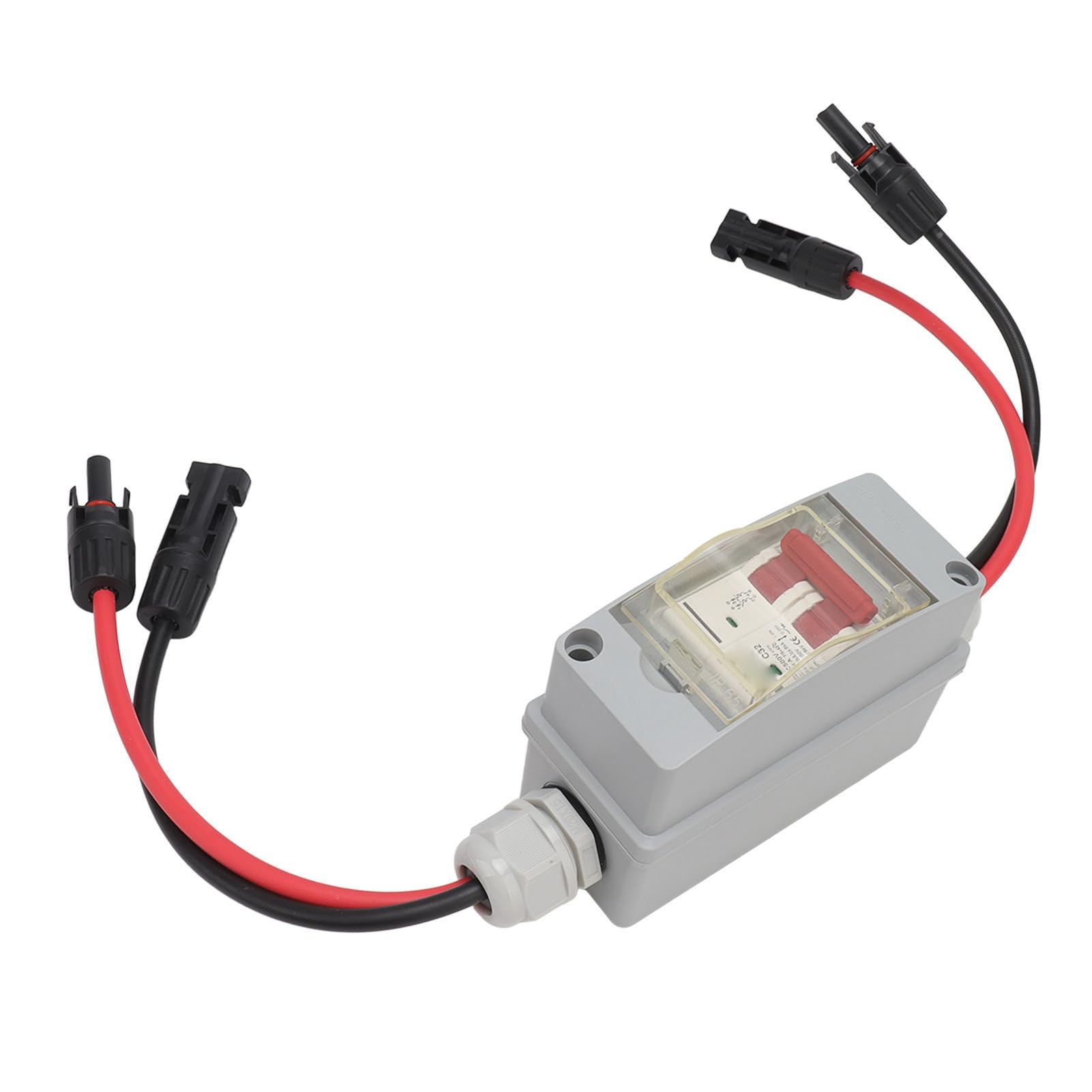 Wyłącznik Automatyczny MCB 2P DC 500V 32A z Odłącznikiem i Wodoodporną Skrzynką Rozdzielczą IP65, Kablem i Złączem PV dla Systemów Fotowoltaicznych