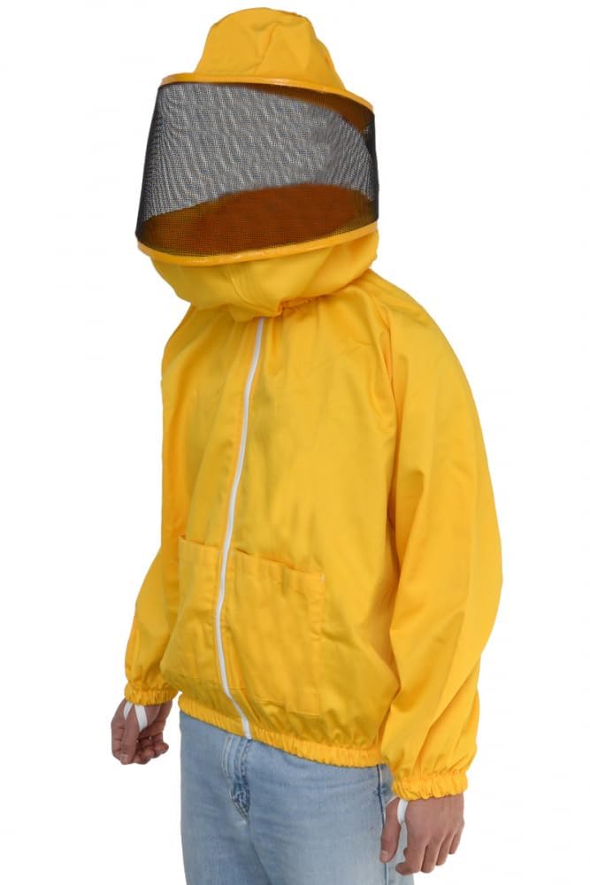 Imkerjacke aus professioneller Baumwolle mit rundem Hut Maske Schleier Beekeeping Jacket Imker Hemdschutz für Imker gegen Bienenstiche