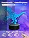 FULLOSUN Dinosaur 3D Night Light, Jurassic Velociraptor Blue Lamp for Kids' Room Xmas Birthday Gifts with 16 Color Changing & Remote