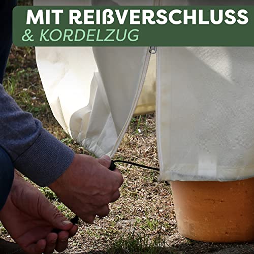 Praknu Winterschutz für Kübelpflanzen 155 x 100 cm – Frostschutz Pflanzen – Ansicht 4