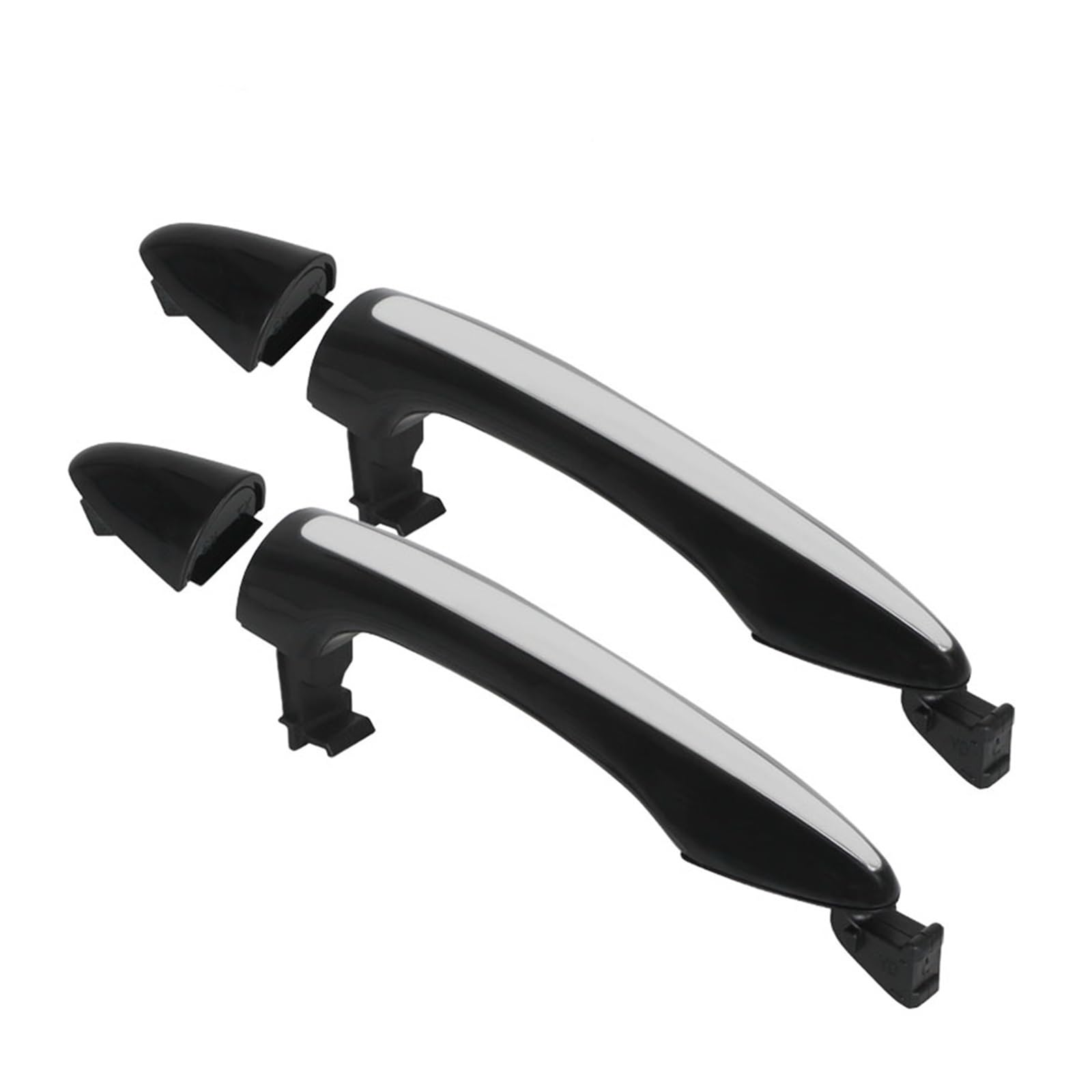 Lsdsaaza 2Pcs Rear Lh Rh Sliding Exterior Handle 82652A7030 82651A7020 Front Rear Left Right Door Handle For Kia For Forte For Cerato 2014-2018(2Pcs Rear Lh Rh)
