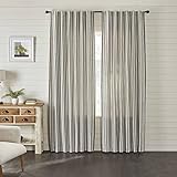 Piper Classics Market Place Blue Ticking Stripe 96' Curtain Panels Set 2