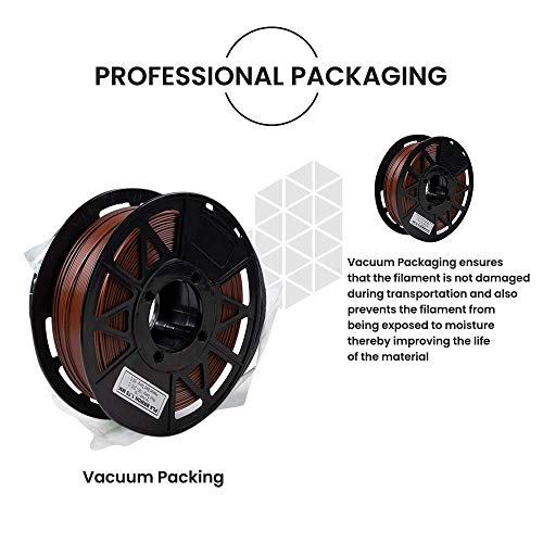 Image of Tesseract Premium PLA + 1.75mm 3D Printing Filament | Dimensional Accuracy + /- 0.03mm | Compatible with Most FDM Printers | 1 KG 3D Printer Filament - PLA Brown (Quantity 1)