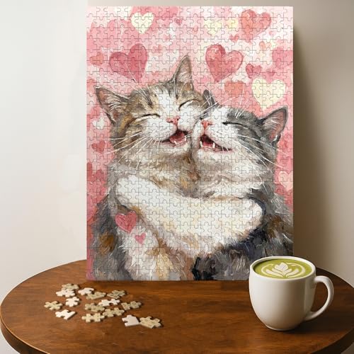Casse-tête Cute CAT Cuddles Animal - 500 pièces, bois, 20 x 15 po