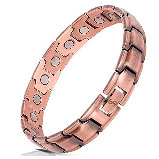 Smarter LifeStyle Elegant Copper Magnetic Bracelet for Men, Adjustable Bracelet Length with Sizing Tool for Perfect Fit, Magnetic Bracelets for Men, Mens Copper Bracelet
