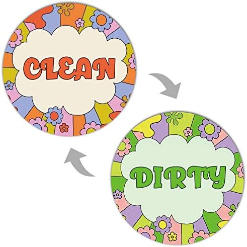 Amazon.com - GEEKBEAR Clean Dirty Magnet for Dishwasher (05. Happy Flower)  - Double Sided and Reversible Clean Dirty Sign Indicator - Flip Dishwasher  Magnet with Bonus Adhesive Metal Plate - Kitchen Decor -