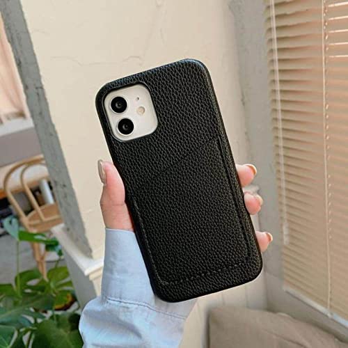 Coque de téléphone porte-cartes coque portefeuille cuir iPhone 7 8 noir protection