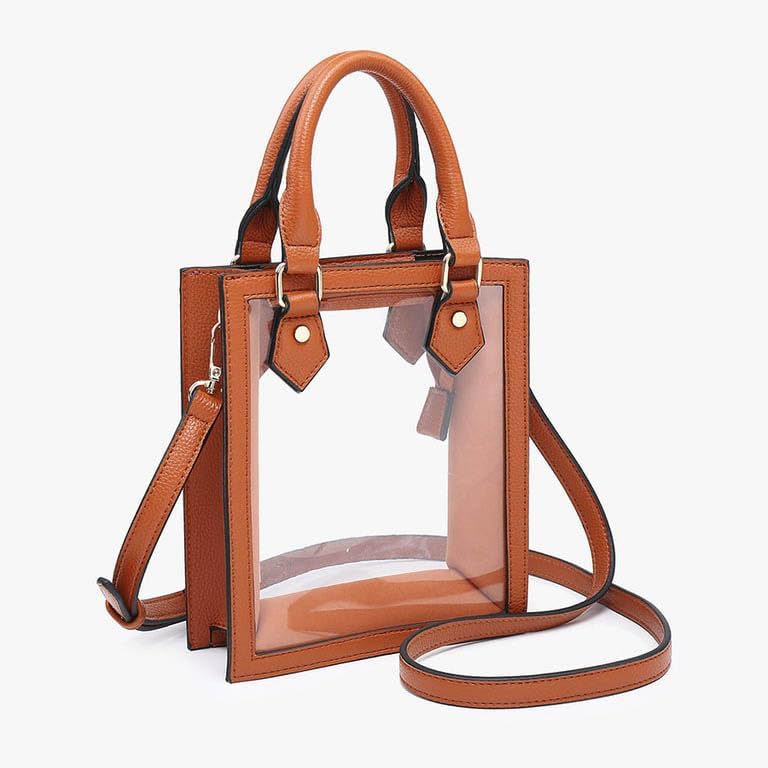 Vegan Clear Rect Crossbody by Elise2
