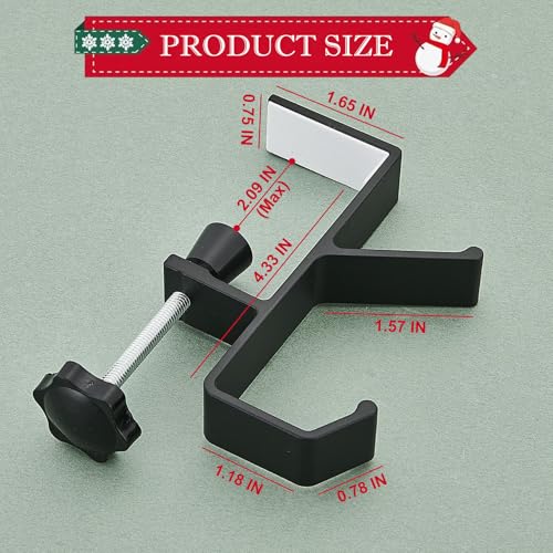 image for AZHAIBUQI 4 Pack Christmas Fireplace Stocking and Garland Hanger,Mantl