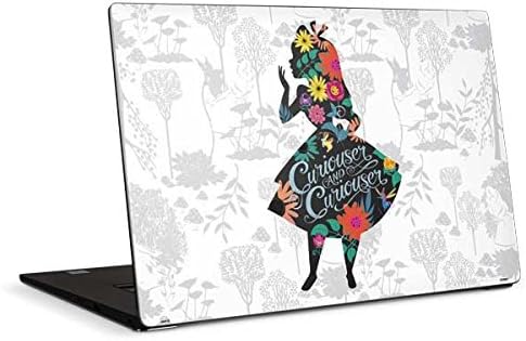 Skinit Decal Laptop Skin Compatible with Dell XPS 15in (2017) - Officially Licensed Disney Alice in Wonderland (Animated) Silhouette Curiouser and Curiouser Design