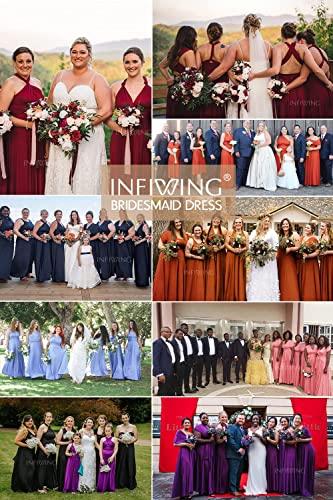 Image of Multi-Way Wrap Infinity Maxi Dress for Bridesmaids & Wedding Guest | 31 Colors for All Wedding Themes, One Size & Plus, 1 Dress for Any Events, Evening, Prom, Gala, Non-See-Through, Wrinkle-Free