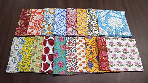 Serviettes de table coton imprimé main lavables pour remplacer durablement le papier jetable - 2