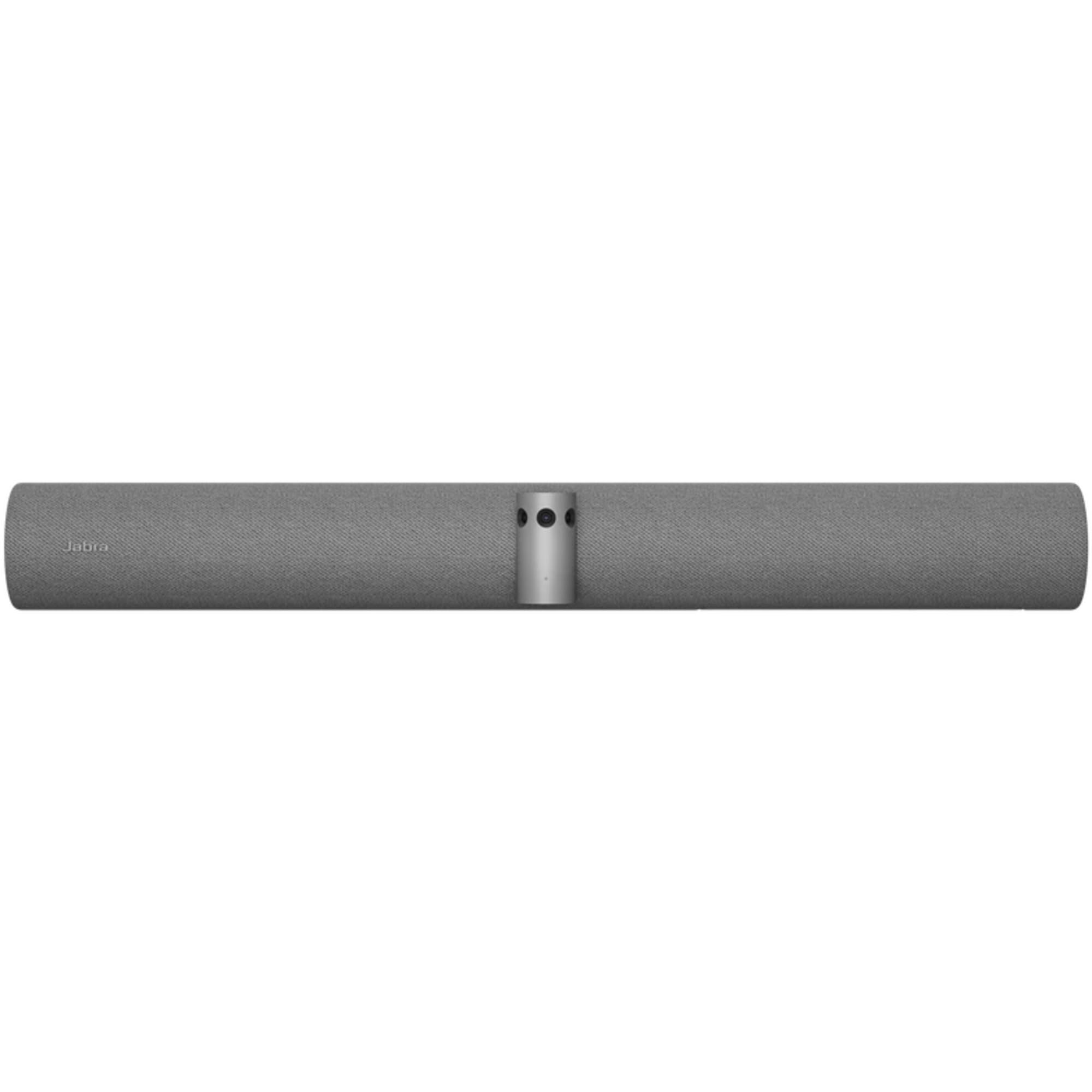 Jabra Barra video PanaCast 50 Panoramic 4K Soluzione per videoconferenze per sale piccole e medie, con campo visivo a 180 gradi e 8 microfoni Alimentatore UE Grigio