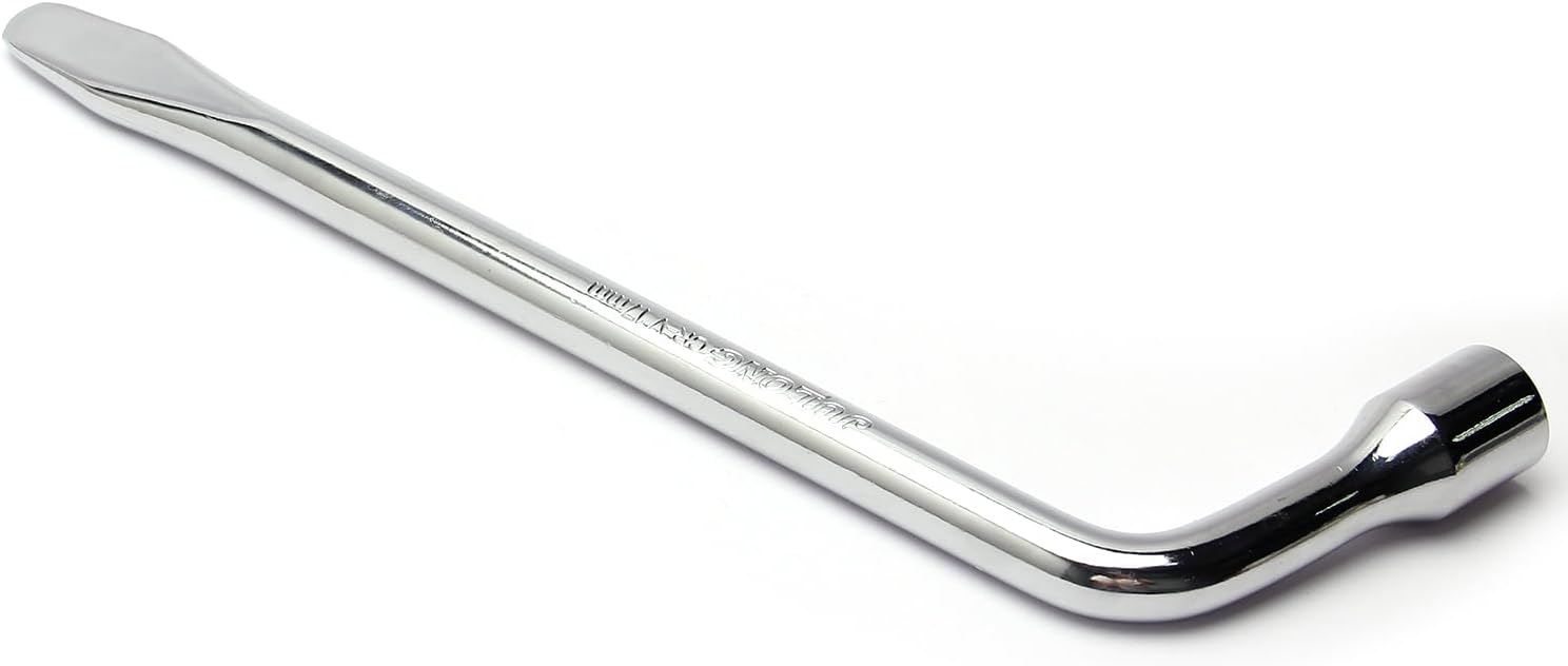 Utoolmart Car Spare Tire Lug Wrench for Jack - L Type Hexagon 17mm Slotted End Socket Repair Tool