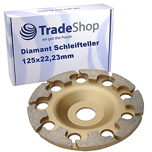 Trade-Shop Diamant Schleifteller/Schleiftopf/Topfscheibe 125 x 22,23mm Ersatz für Würth Bosch Makita Festool Flex Metabo Elektrowerkzeuge Trade-Shop Diamant Schleifteller/Schleiftopf/Topfscheibe 125 x 22,23mm Ersatz für Würth Bosch Makita Festool Flex Metabo Elektrowerkzeuge