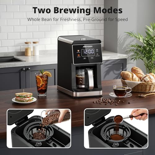 AIRMSEN 5 Cup Grind & Brew