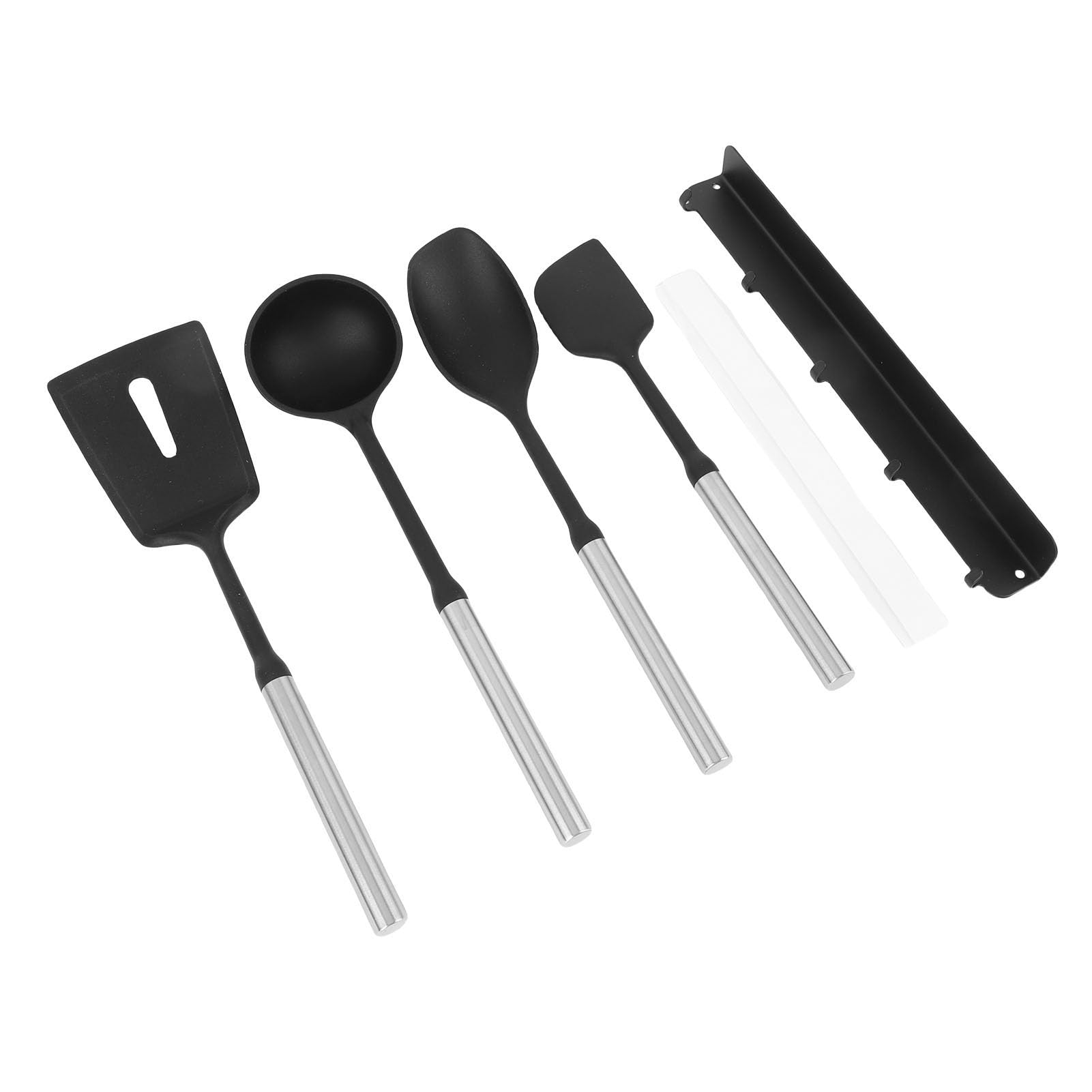 Juego de utensilios de cocina profesional, mango de acero inoxidable 304, herramientas de cocina de silicona, antiadherentes, seguros, silenciosos, para cocinar en casa, ho