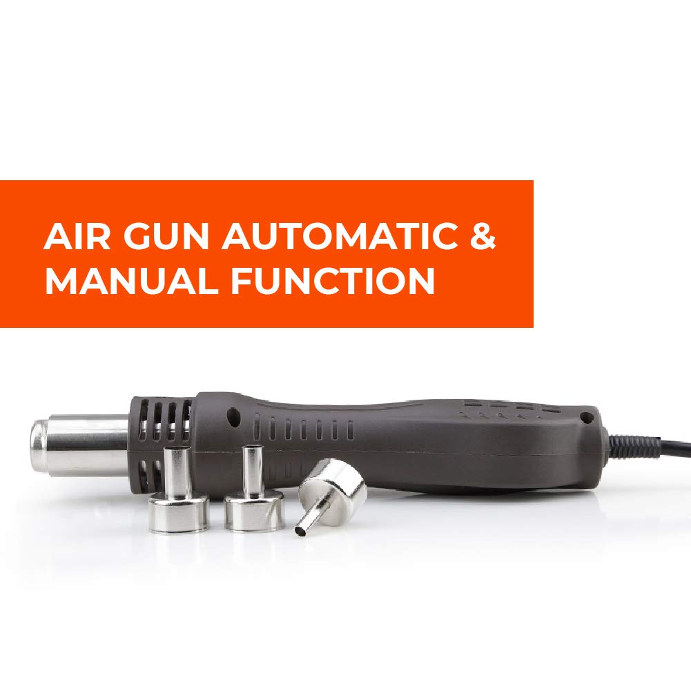 Pistola Ad Aria Calda Yosoo 450W - Stazione Saldatura Con Display LED E 4 Ugelli