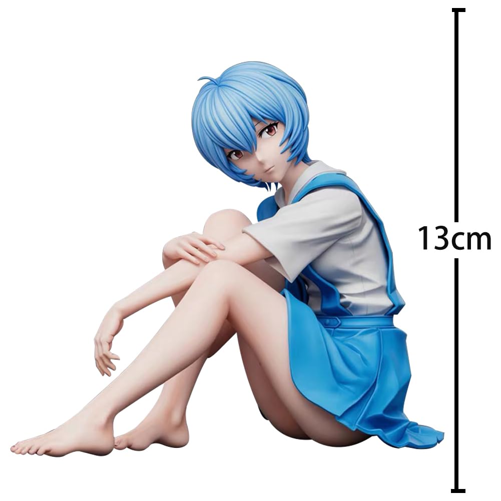 2 statuette di Asuka Langley Soryu/Ayanami Rei seduto Anime Girl Figurine