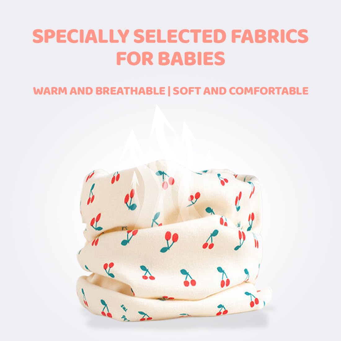Bufanda Cuello Algodón para Niños Niñas 0-8 Años 2 Pcs