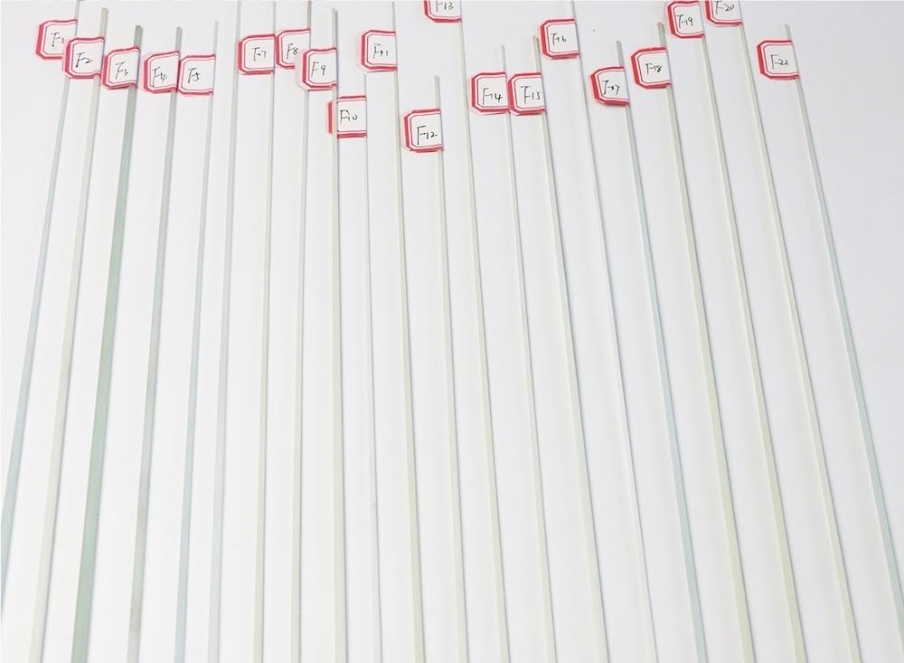 Varillas de fibra de vidrio de 5 piezas: espacios en de fibra de vidrio duraderos, 45-56 cm, alta resistencia y flexibilidad(1.02mm)