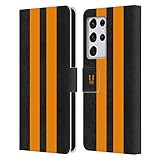 Head Case Designs Schwarzer Rennenwagen Transportmittel Farbig Leder Brieftaschen Handyhülle Hülle Huelle kompatibel mit Samsung Galaxy S21 Ultra 5G