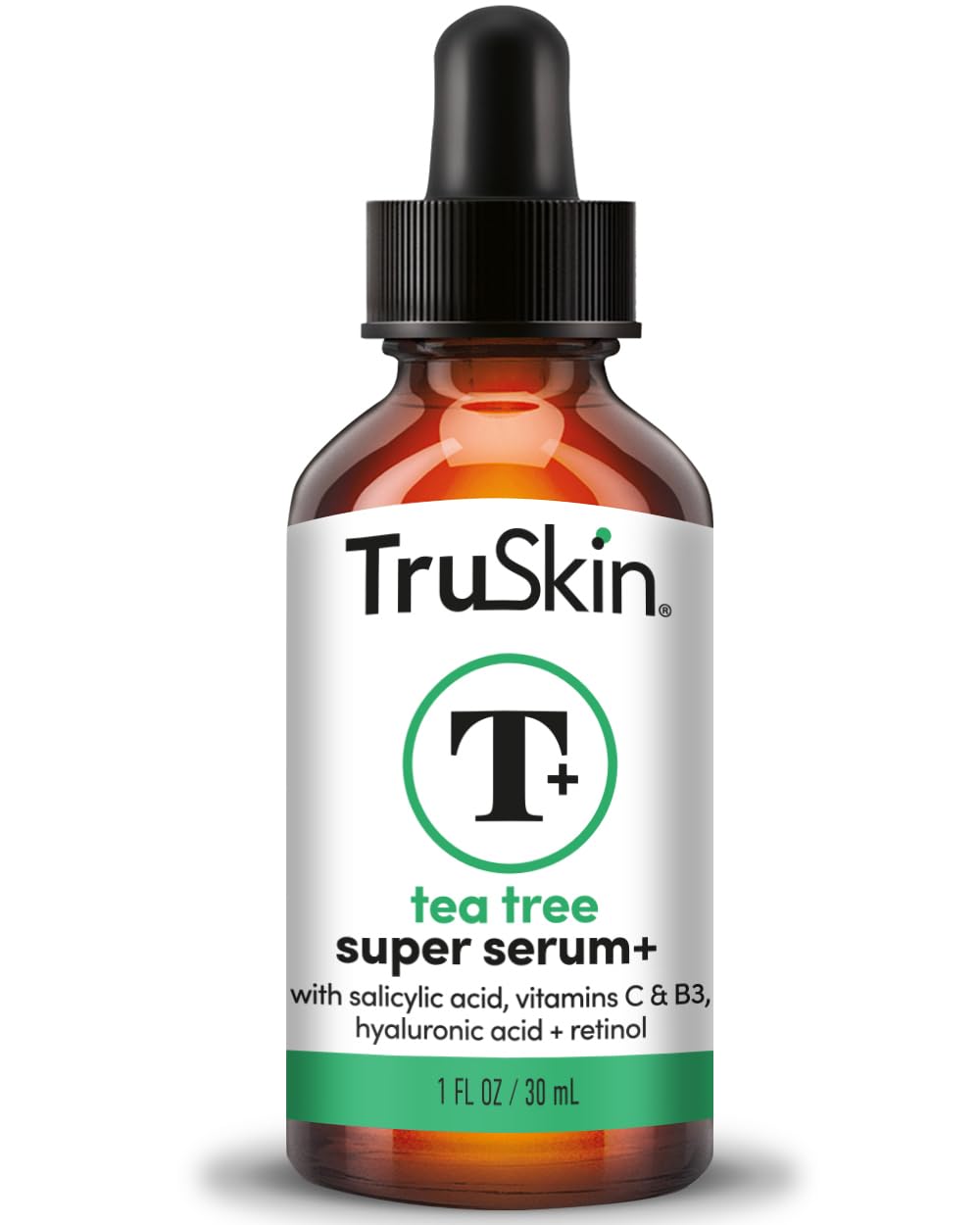 TruSkin Tea Tree Oil Acne Treatment Serum for Face – Salicylic Acid, Niacinamide, Vitamin C & Retinol – Clarifying Super Facial Serum for Acne-Prone Skin & Pores, 1 Fl Oz