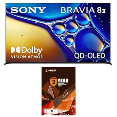 SONY K55XR80M2 55 Inch Bravia 8 QD-OLED 4K HDR Google TV with Quantum Dot and 2 Year Amber Protection Plan (2025)