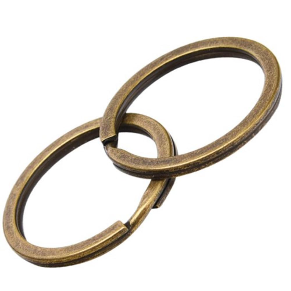 Anelli portachiavi fai da te in metallo, 30 mm, anelli a spirale in bronzo antico, piccoli anelli di piegatura rotondi per collane, bracciali, fai da te, 200 pezzi