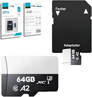 Cartão De Memória 64GB Original Com Adaptador Micro Full Hd - Velocidade 140MB/s ® (64, GB)