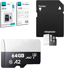 Cartão De Memória 64GB Original Com Adaptador Micro Full Hd - Velocidade 140MB/s ® (64, GB)
